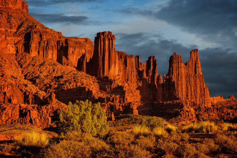 Fisher Towers at Sunset