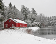 Carding Mill Pond House in Winter [2391]