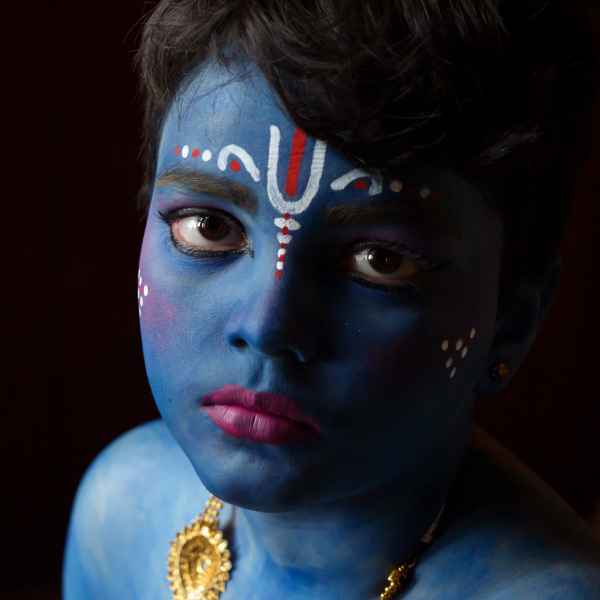 Blue Faced Krishna